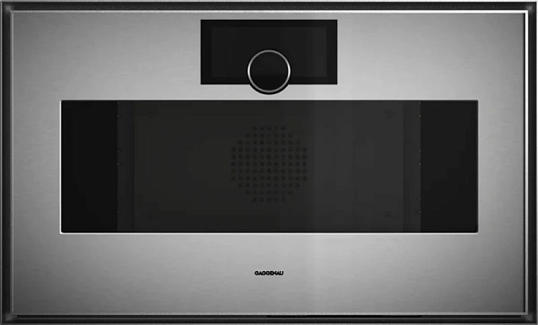 Gaggenau GS481120 — Комбинированный паровой духовой шкаф 76 x 45 см Петли двери слева, нержавеющая сталь за дымчатым стеклом